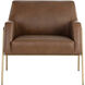 Cybil Vintage Caramel Leather Lounge Chair